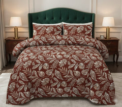 Crystal King Size Bed Sheet Set-3Pcs-Design-112