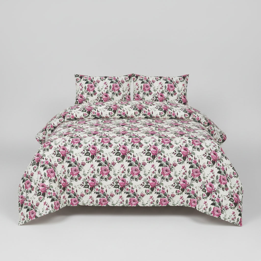 Crystal King Size Bed Sheet Set-3Pcs-Design-116