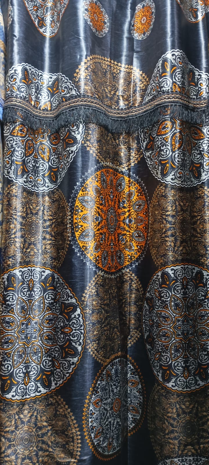 Imported Silk Curtains Blackout ( 2 Curtain Set )