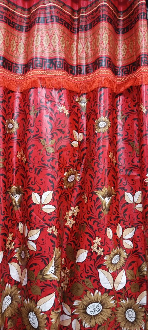 Imported Silk Curtains Blackout ( 2 Curtain Set )