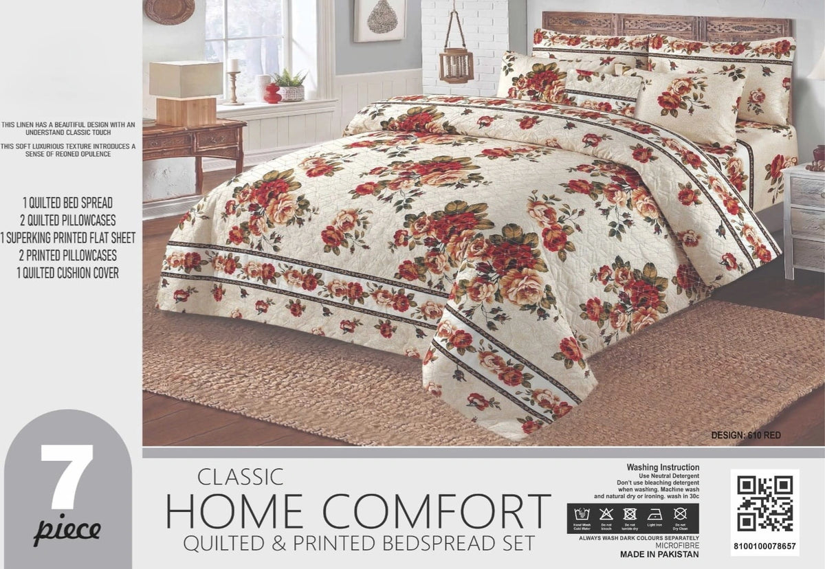 Luxury 7 Piece Bed spread Set Design-2168