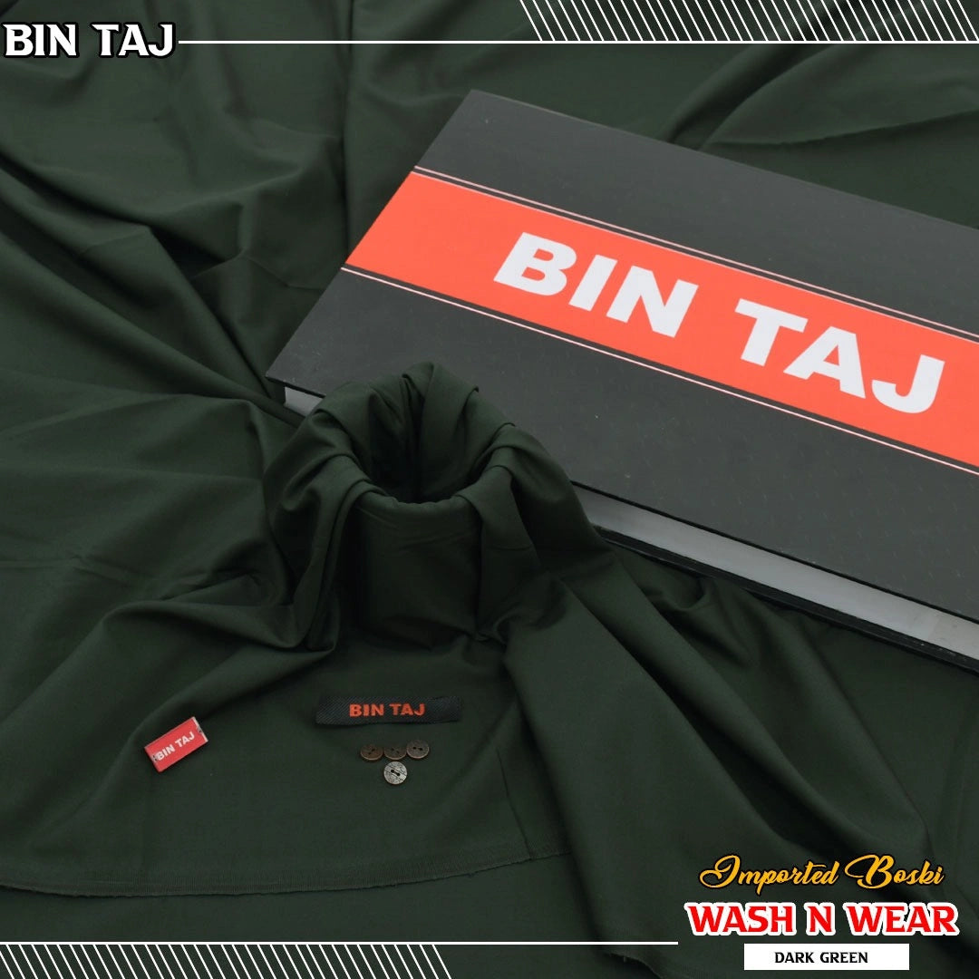 Premium Unstitched  Imported fabric Summer-DARK GREEN
