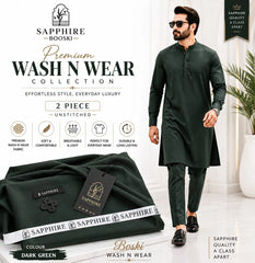 Premium Unstitched 4 Seasons imported Boski-DARK GREEN