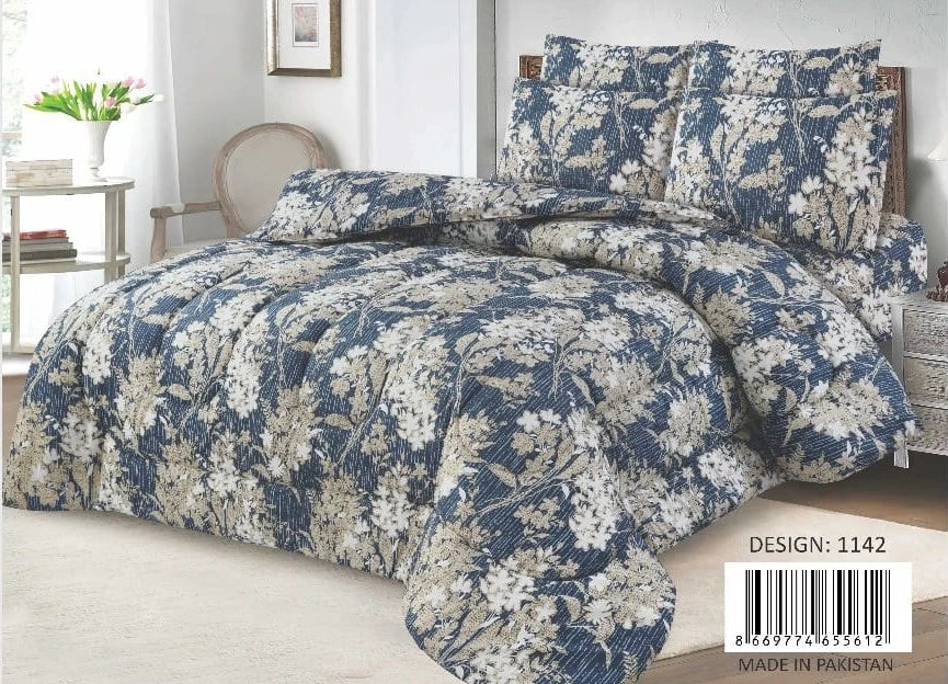 6 PCs Winter Comforter Set (Heavy Filling)