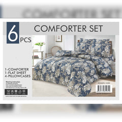 6 PCs Winter Comforter Set (Heavy Filling)