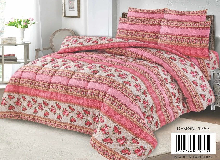 6 PCs Winter Comforter Set (Heavy Filling)