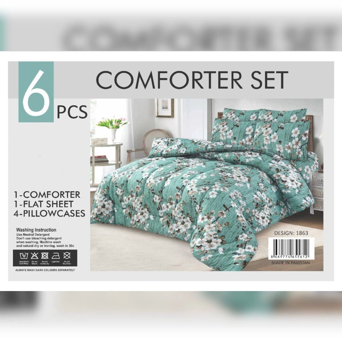 6 PCs Winter Comforter Set (Heavy Filling)
