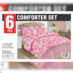 6 PCs Winter Comforter Set (Heavy Filling)