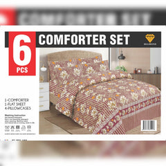 6 PCs Winter Comforter Set (Heavy Filling)