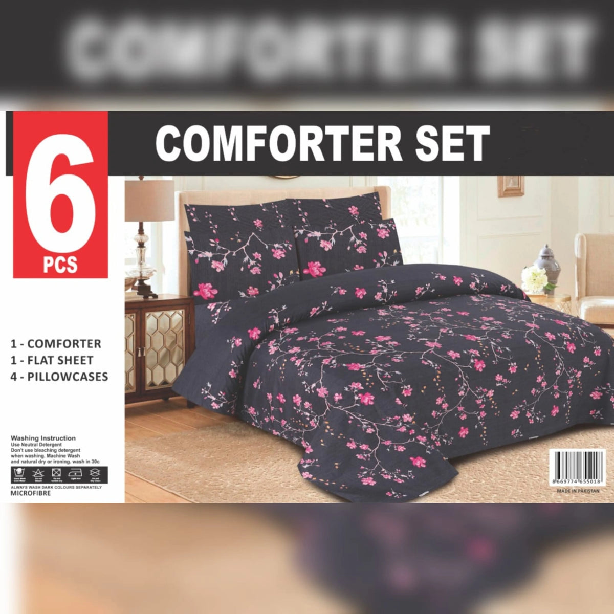 6 PIECE WINTER COMFORTER SET-Soft Thick Comforter