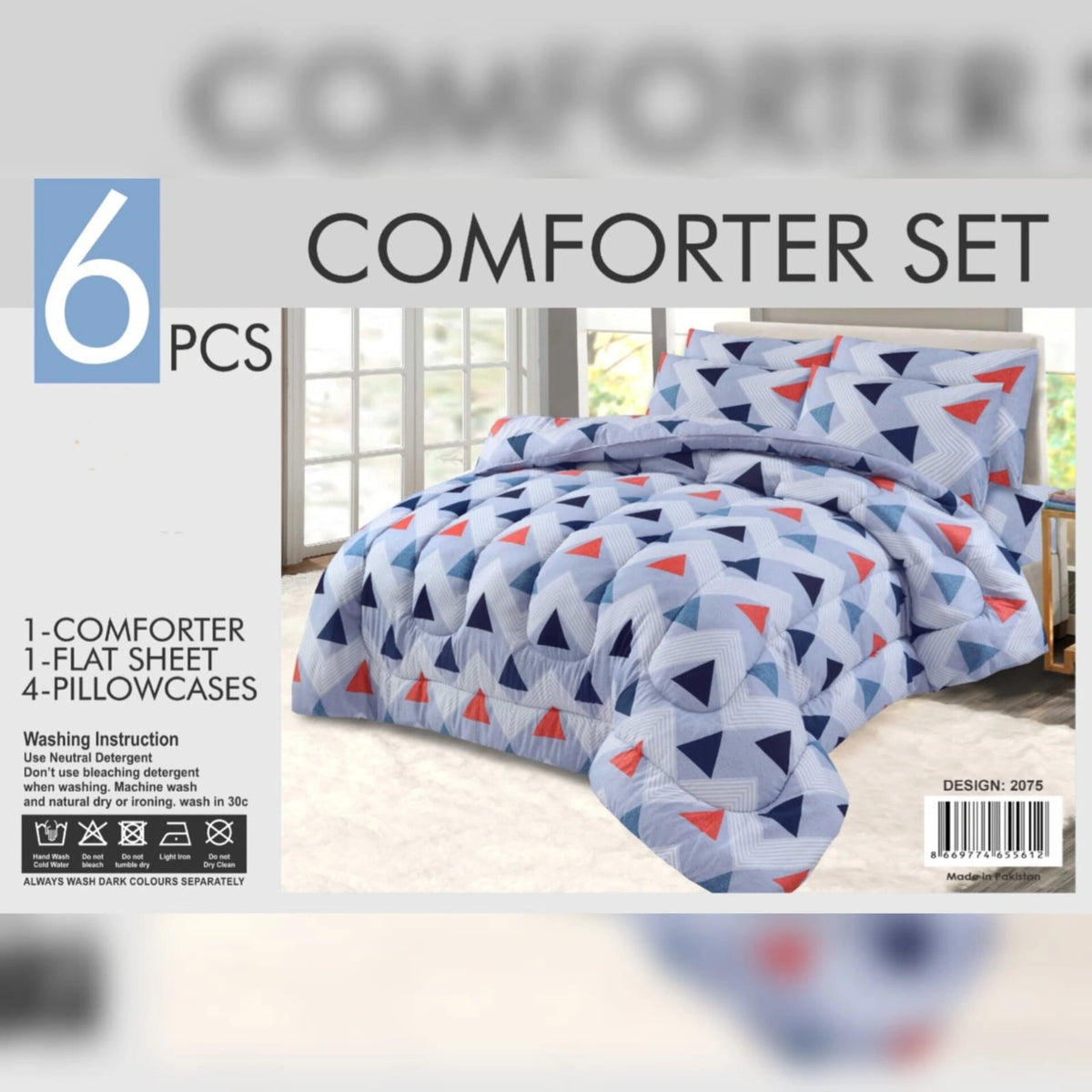 6 PCs Winter Comforter Set (Heavy Filling)