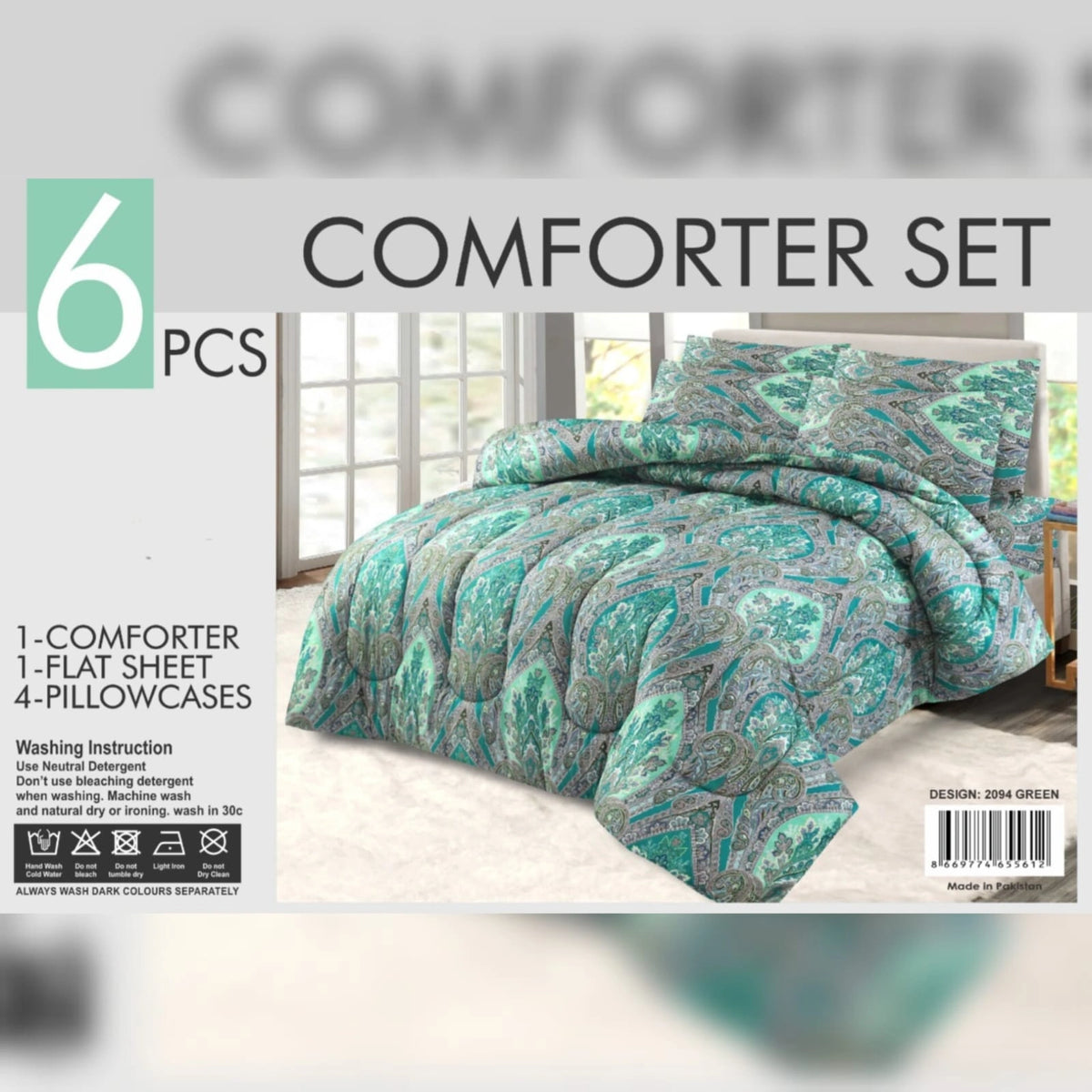 6 PIECE WINTER COMFORTER SET-Soft Thick Comforter
