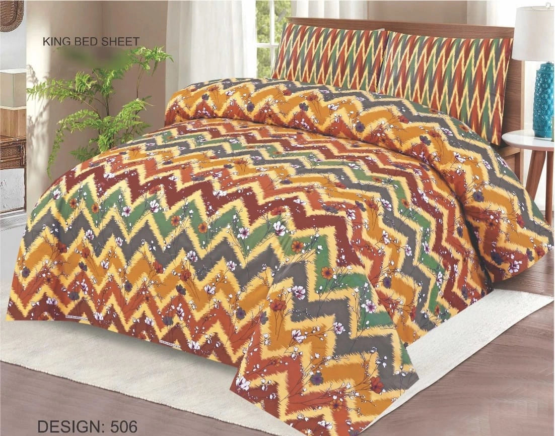 3 pcs King Size Bed Sheet Set Dynesty Export Quality-DEQ-506