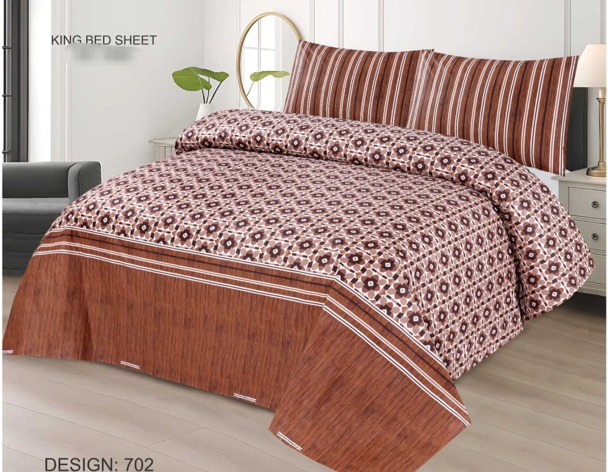 3 pcs King Size Bed Sheet Set Dynesty Export Quality-DEQ-702