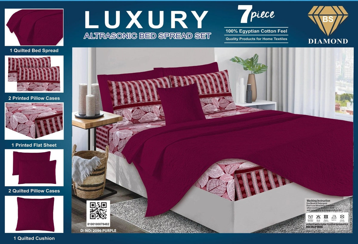 Luxury 7 Piece Bed spread Set Design-2096
