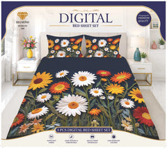 3 PCS DIGITAL BED SHEET SET
