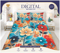 3 PCS DIGITAL BED SHEET SET