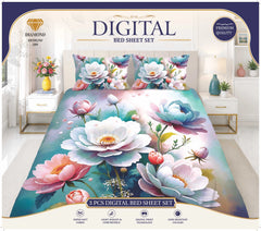 3 PCS DIGITAL BED SHEET SET