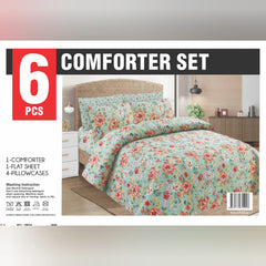 6 PCs Winter Comforter Set (Heavy Filling)