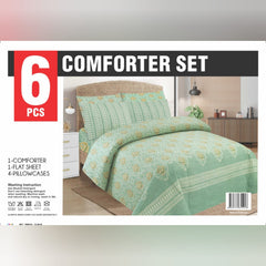 6 PIECE WINTER COMFORTER SET-Soft Thick Comforter