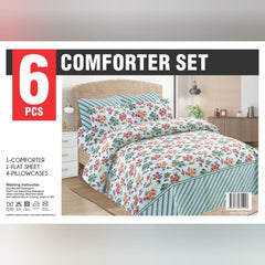 6 PCs Winter Comforter Set (Heavy Filling)