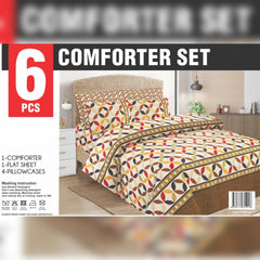 6 PCs Winter Comforter Set (Heavy Filling)