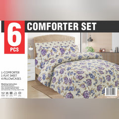 6 PCs Winter Comforter Set (Heavy Filling)