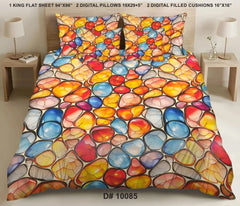 5 PCS DIGITAL BED SHEET SET