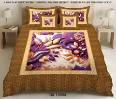 5 PCS DIGITAL BED SHEET SET