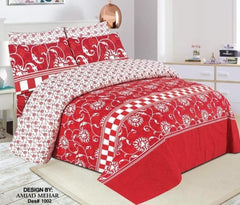 Single Bed Sheet Pair (Set) Pure Cotton-Design-1002