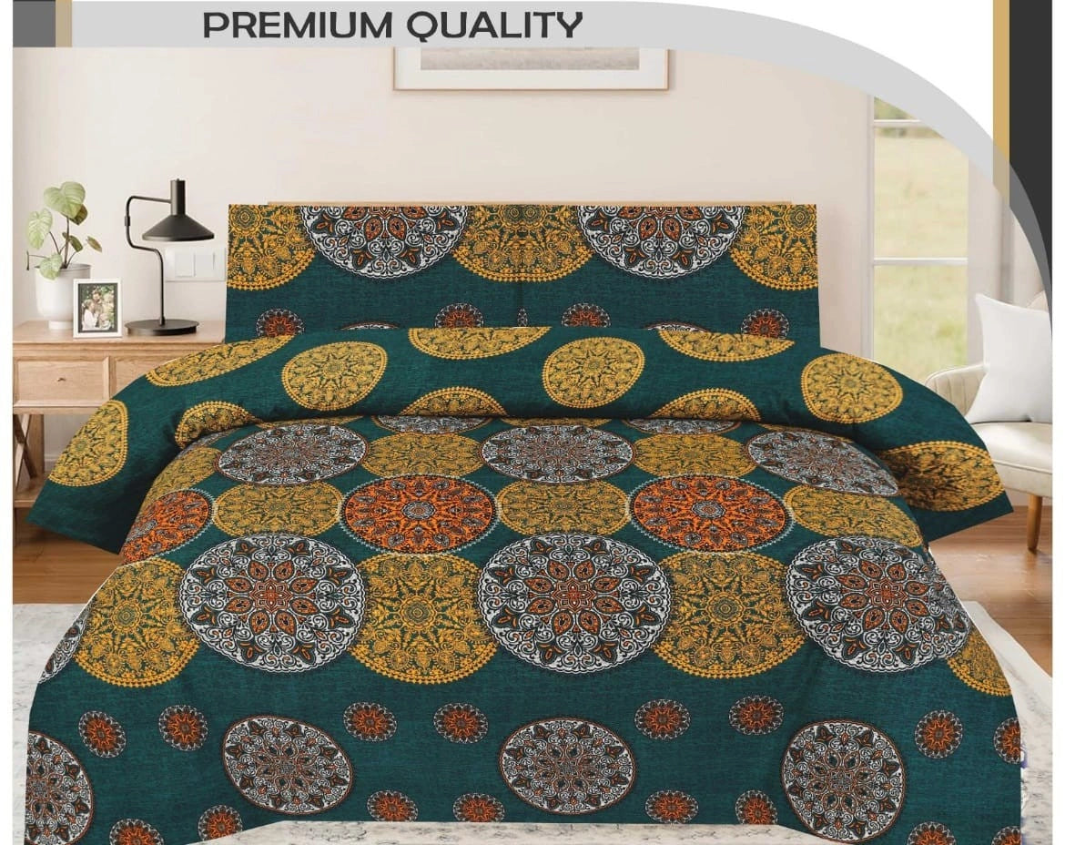 PREMIUM QUALITY DOUBLE BEDSHEET DESIGN MFC-1080-GREEN