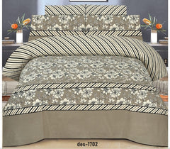 Single Bed Sheet Pair (Set) Pure Cotton-Design-1702