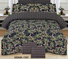 Single Bed Sheet Pair (Set) Pure Cotton-Design-1707
