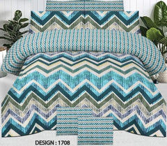 Single Bed Sheet Pair (Set) Pure Cotton-Design-1708