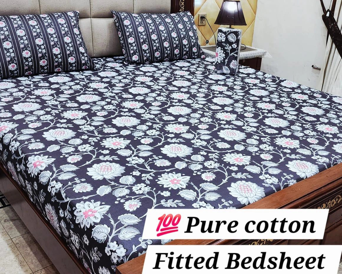 Fitted Sheet Premium-3Pcs-Design-411