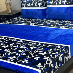 Fleece Bedsheet King Size-3Pcs-Design-615