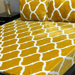 Fleece Bedsheet King Size-3Pcs-Design-618