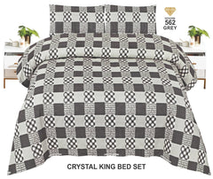 Crystal King Size Bed Sheet Set-3Pcs