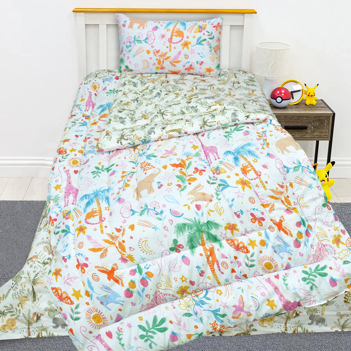 Exports Cotton Kids Printed Comforter Set 3 Piece Design KCS-109