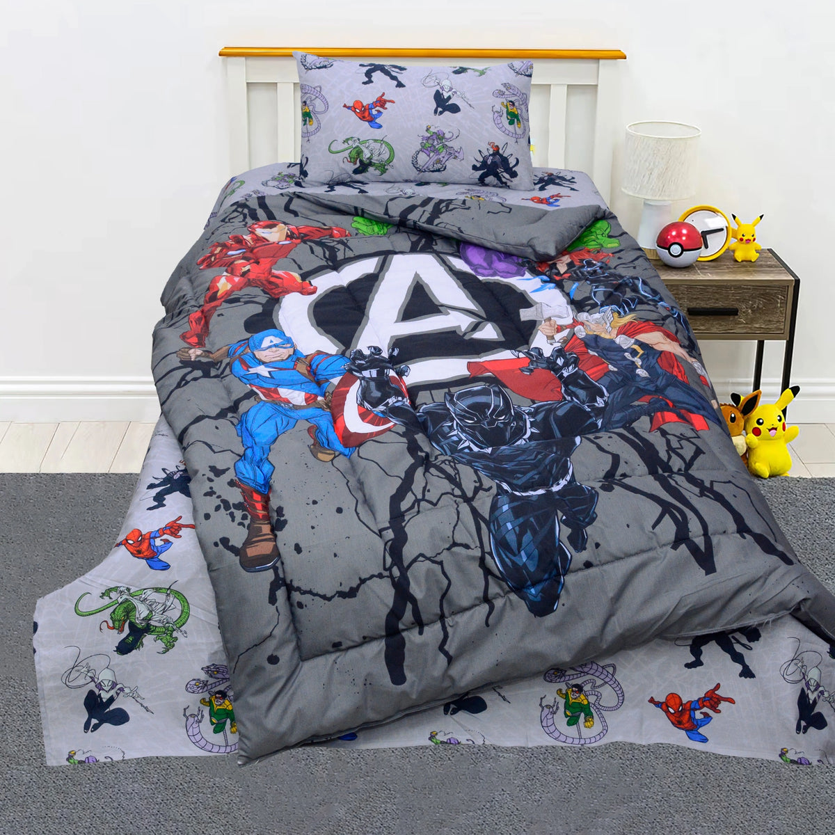 Exports Cotton Kids Printed Comforter Set 3 Piece Design KCS-111