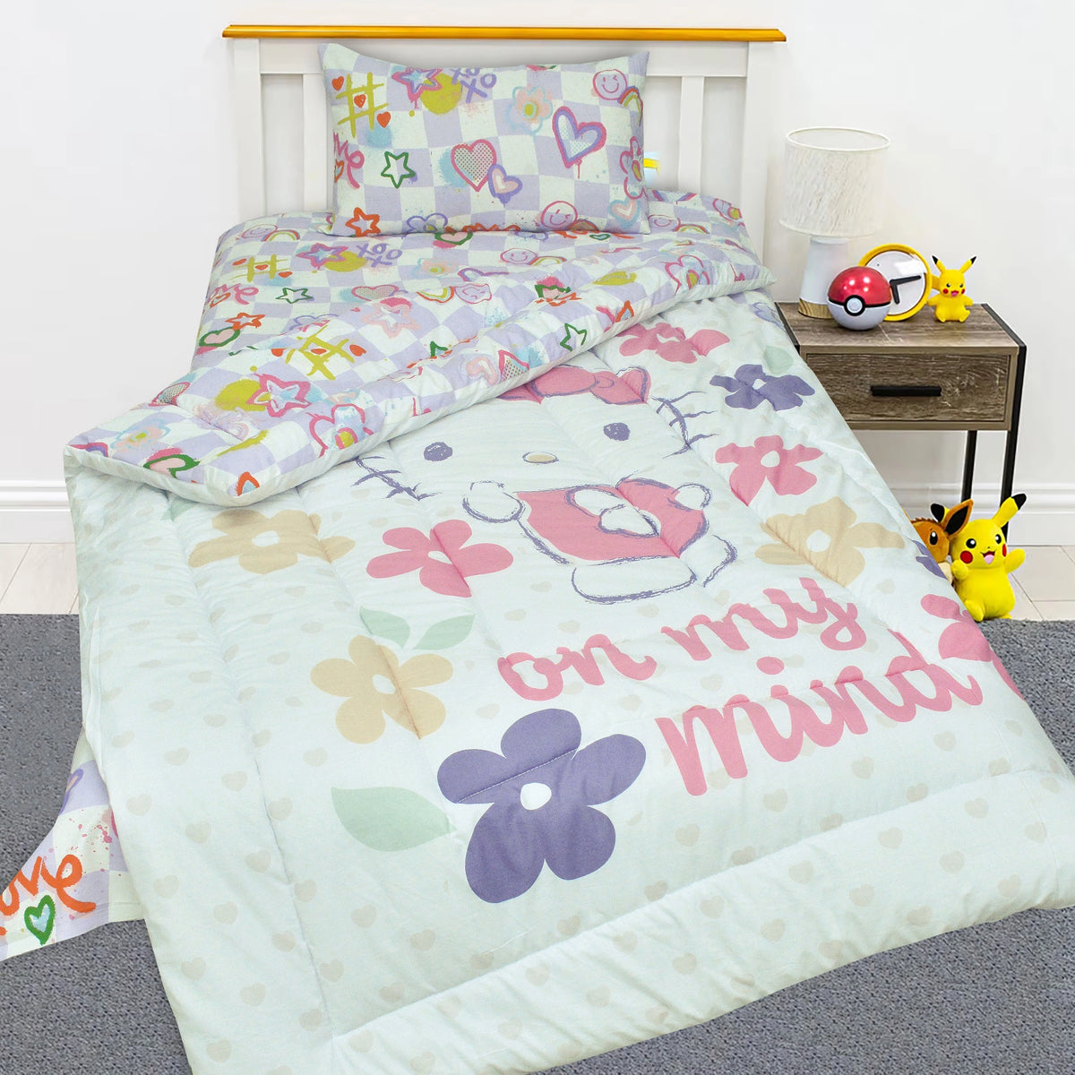 Exports Cotton Kids Printed Comforter Set 3 Piece Design KCS-113