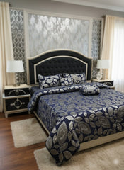 10 PCS Fancy Bridal Set (Jacquard Velvet)-Blue