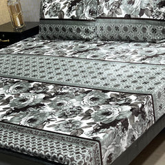 Fleece Bedsheet King Size-3Pcs-Design-602