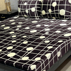 Fleece Bedsheet King Size-3Pcs-Design-603