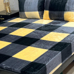 Fleece Bedsheet King Size-3Pcs-Design-604