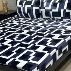 Fleece Bedsheet King Size-3Pcs-Design-608