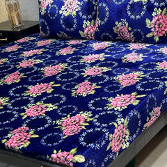Fleece Bedsheet King Size-3Pcs-Design-617