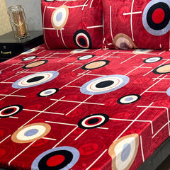 Fleece Bedsheet King Size-3Pcs-Design-602