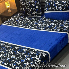 Fleece Bedsheet King Size-3Pcs-Design-605