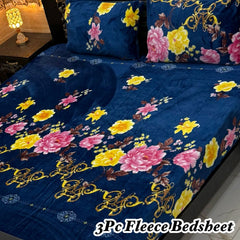 Fleece Bedsheet King Size-3Pcs-Design-610